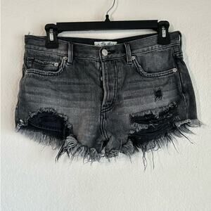 We The Free Loving Good Vibrations Sulphur Black Shorts Free People Size 26 | 2
